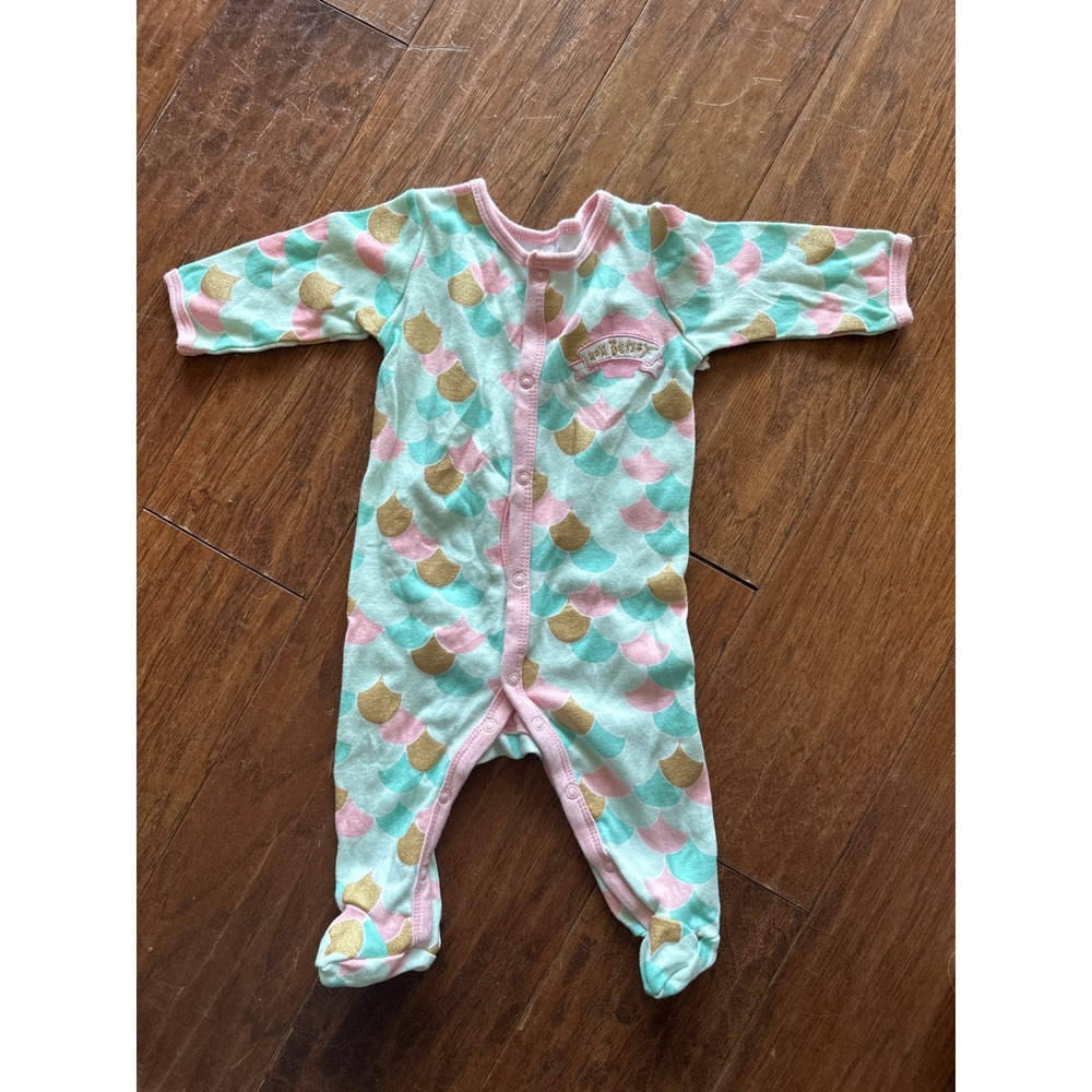 Betsey Johnson Baby 6M‎ Footed Pajamas Mermaid Print Sleeper One Piece